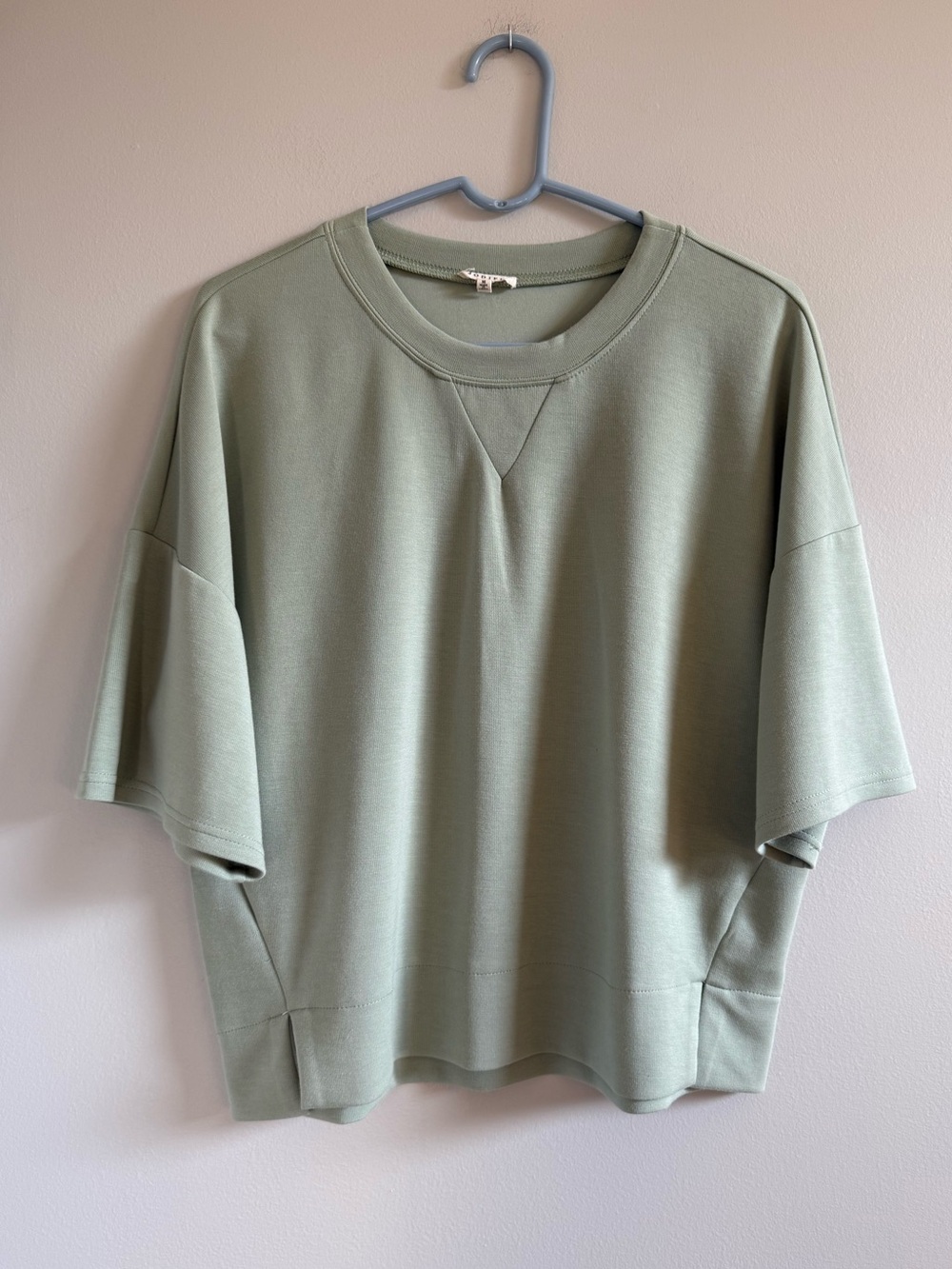 Jodifl sage green boxy T-shirt, EUC, Medium